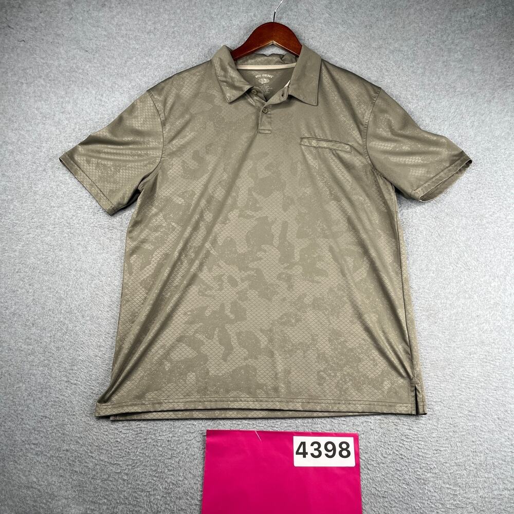 Reel Legends Camouflage Scale Print Polo Shirt Lightweight Casual Mens Medium